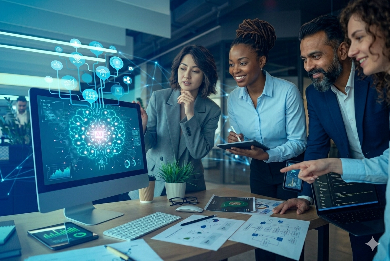 Flujo de automatización empresarial con IA